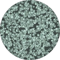 Angular crushed glass, magnified
