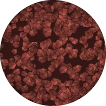 Graded garnet grain, magnified